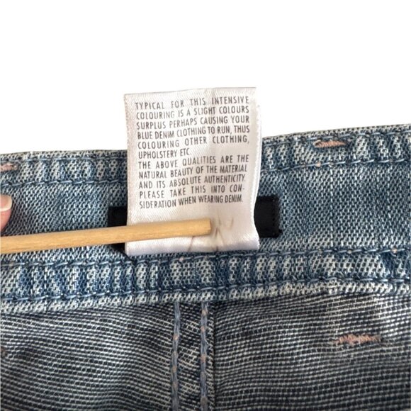 Escada Womens Light Blue Denim Flared Jeans With Rhinestone Detail Size 42 - Picture 8 of 10